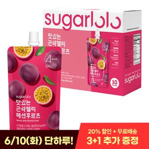 [인테이크] 슈가로로 무설탕 맛있는 곤약젤리 패션후르츠 150g*10팩