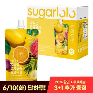 [인테이크] 슈가로로 무설탕 맛있는 곤약젤리 트로피칼 150g*10팩