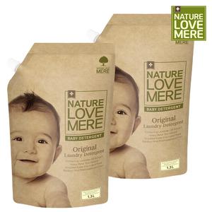 네이쳐러브메레 아기세탁세제 리필형 1300ml 2팩+세제 리필 850ml 1팩 총3팩