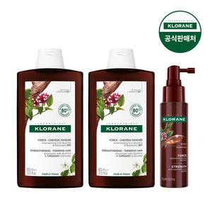 퀴닌 에델바이스 샴푸 400ml 2개+퀴닌 두피 세럼 100ml