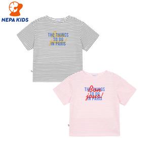 NEPA KIDS 네파키즈 공용 스트라이프 티셔츠 KKD5323