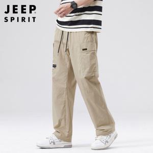 JEEPSPIRIT 남자 조거팬츠 여름 스판 밴딩 카고바지 빅사이즈
