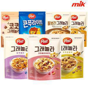 [20%중복쿠폰]포스트 베스트 시리얼 모음 [그래놀라/카카오호두/크랜베리아몬드/오곡코