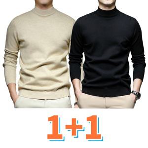 남성 목폴라에 센셜 풀오버 니트 스웨터