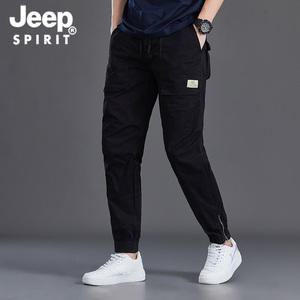 JEEP SPIRIT 봄가을용 남성 일자 카고 작업팬츠