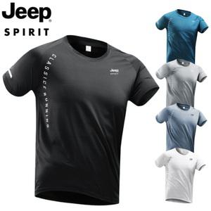JEEP SPIRIT 여름 남자 반팔 드라이핏 기능성 쿨 반팔 티셔츠