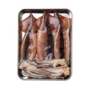 [최종 19,000원] 쫄깃하고 맛있는 깔끔 손질오징어 500g 5마리, 2팩