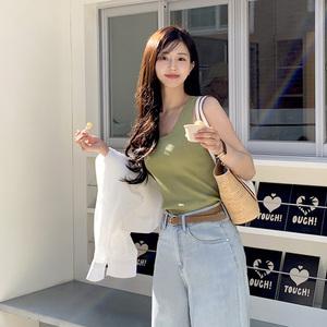 (쿨링소재/부유방커버/브라끈노출X) 로니크 베이직 U넥 골지 슬리브리스 ts4539