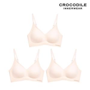 [크로커다일] 감탄브라 쿨라이트 에어핏 패드일체 후크형 브라3종 내츄럴베이지 CDWBR