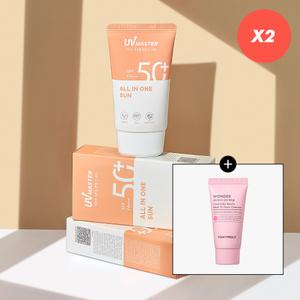 [2pack] 유브이 마스터 올인원 선 50ml(+모찌 팩투폼 20ml)