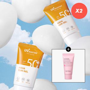 [2pack]유브이 마스터 아쿠아 선 젤 50ml(+모찌 팩투폼 20ml)