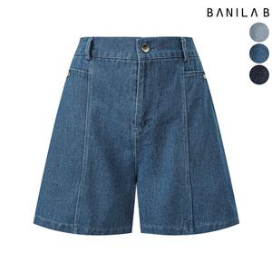 여성 사각포켓 밴딩 데님반바지