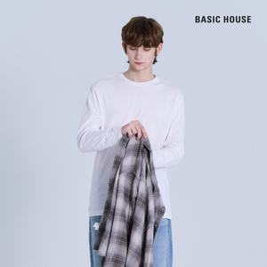 베이직하우스 순면30수 릴렉스핏 라운드 긴팔 티셔츠 LATS0124