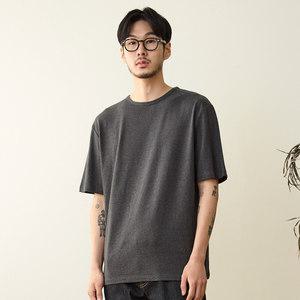 [ZERO LOUNGE]린넨 슬럽 반팔 티셔츠 다크그레이-0GSTS1UB01