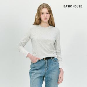 [2PACK] 베이직하우스 여성 레귤러핏 크루넥 긴팔티 LZTS3215S2