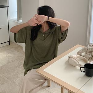 [제작] 마닐로 린넨 오픈카라 티셔츠 69906 빅사이즈 여성의류