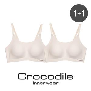 [크로커다일] 감탄브라 라이크라쉘론 스트랩 패드일체형 브라 2종 라이트베이지 CDWBR
