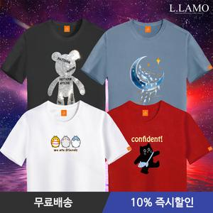 [10%즉시할인] 엘라모 인기 반팔 티셔츠 외 70종 남녀공용 빅사이즈 S~4XL 면티/라운드