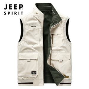 JEEP SPIRIT 지프 스피릿 남녀공용 봄가을 캐주얼 양면조끼 멀티포켓 리버시블 베스트