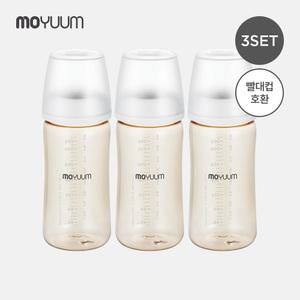 (15%+1천원) 3세대 NEW PPSU 노꼭지 올인원 베이직 젖병 270ml 트리플팩