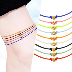 [골드피아] 14K 3mm 골든볼 실 발찌 2개