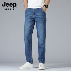 JEEP 지프 봄 가을 남자 미드웨스트 와이드 일자 슬림 청바지 데님 진 팬츠