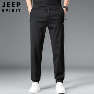 JEEP SPIRIT 남자 트레이닝 바지 춘추 면 빅사이즈 조거팬츠