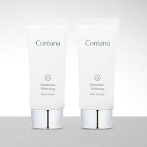 [코리아나]발효 화이트닝 선크림 50ml x 2개