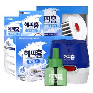 해피홈 국산 전자 모기향 전기 훈증기 파워 매트 액체 리퀴드 45일 코드형 리필 뿌리는
