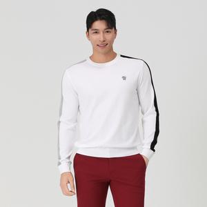 [엘르골프] 남성 로고 포인트 라운드넥 스웨터_6I13301