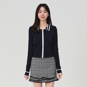 [엘르골프] 여성 폴로형 풀집업 가디건_6I23701