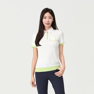 [엘르골프] 여성 앞포켓 포인트 폴로 티셔츠_6J45284