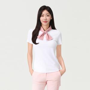 [엘르골프] 여성 에리 리본형 폴로 티셔츠_6I45206