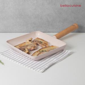 [20%+12%] [6/13] 삼각집게 증정] 벨라쿠진 플럼벨 22cm IH 세라믹 정사각 프라이팬 /