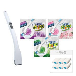 이지드롭 화장실청소 세트 (핸들 그레이, 1개 + 라벤더향, 12개 + 화이트머스크향, 12
