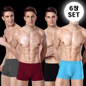 [6개세트] 남성 모달 사각팬티 사각드로즈 남성팬티(5color)