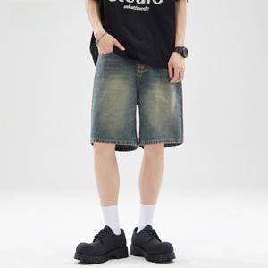 남성 여름 레트로 5부 남녀공요 루즈핏 커플 반바지 빅사이즈 남성조거팬츠