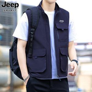JEEP SPIRIT 남자 여름 조끼 등산 아웃도어 쿨 아이스 낚시조끼