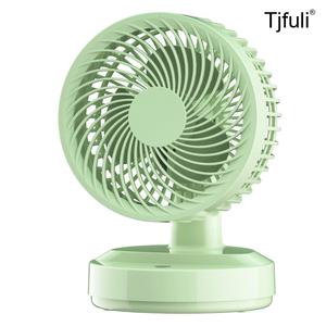 Tjfuli USB 공기 순환 팬 사무실 학생 기숙사용 무소음 회전 선풍기