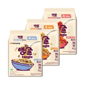 [최종 16,900]삼양 탱글 단백질파스타 머쉬룸크림 4입 + 갈릭오일 4입 + 청크토마토 4