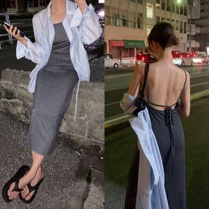 [모코블링] 스트랩 슬릿 롱원피스 #나시원피스 #롱원피스 #슬릿원피스 #스트랩원피스