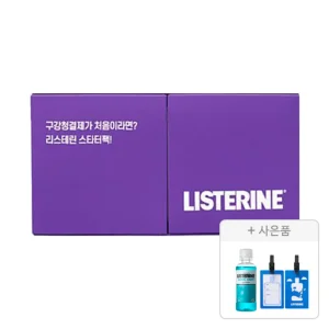 리스테린 스타터팩 100ml, 6입, 1개 + 증정(쿨민트, 100ml, 1개 + 러기지택, 1개)
