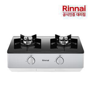 [전국설치] 린나이 2구 과열방지 가스레인지 RTR-642BJ AA신제품 전면건전지 펄실버