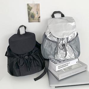 보부상 나일론 가벼운 네트 메쉬 포켓 스트링 백팩 (24BA049)