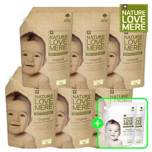 아기세탁세제 1300ml 리필형 3팩+3팩+(GIFT)유연제 850ml 리필 2팩더 총 8팩[향선택가