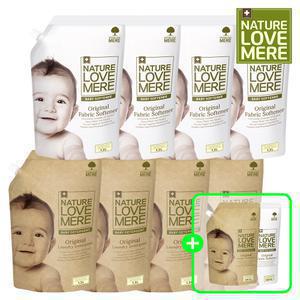 아기세제 1300ml 4팩+유연제 4팩+(GIFT)500ml 오리지널 리필 1팩씩 총 10팩[향선택가능