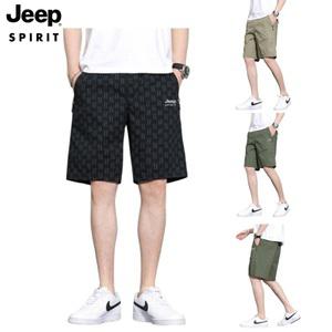 JEEP 지프 여름 남성 지퍼 스판 반바지 편한 와이드 시원한 5부 팬츠