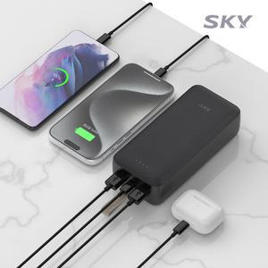 스카이 필 20W 고속충전 30000mAh 대용량 보조배터리 차박 캠핑용 USB C타입 S30
