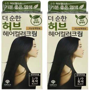 그린팩토리 더 순한 염색약 새치머리용 2입