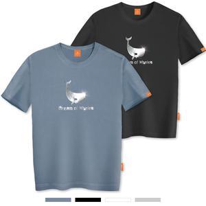 엘라모 고래의꿈 반팔 티셔츠 남녀공용 빅사이즈 S~4XL